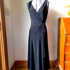 Jones New York navyblue sleeveless wrap dress